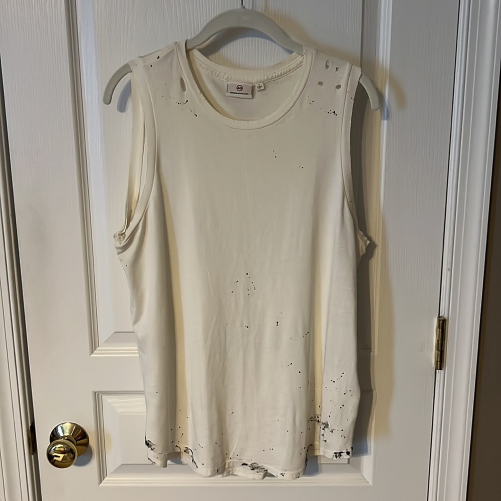AG Adriano Goldschmied Holis Tank Ivory Size L